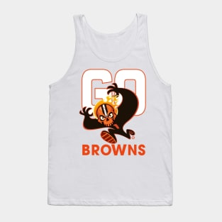 Go Browns! SkullyDawg Shadow Runner Logo Tank Top